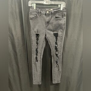 Levi's Black Distressed Skinny Jeans